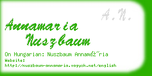 annamaria nuszbaum business card